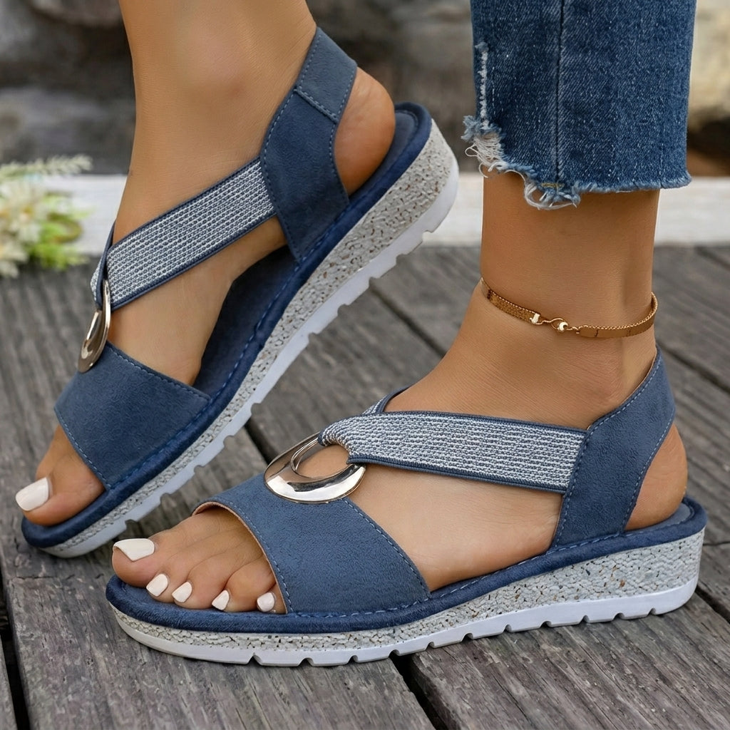 Ilenia | Sandalias con bandas cruzadas y plantilla acolchada