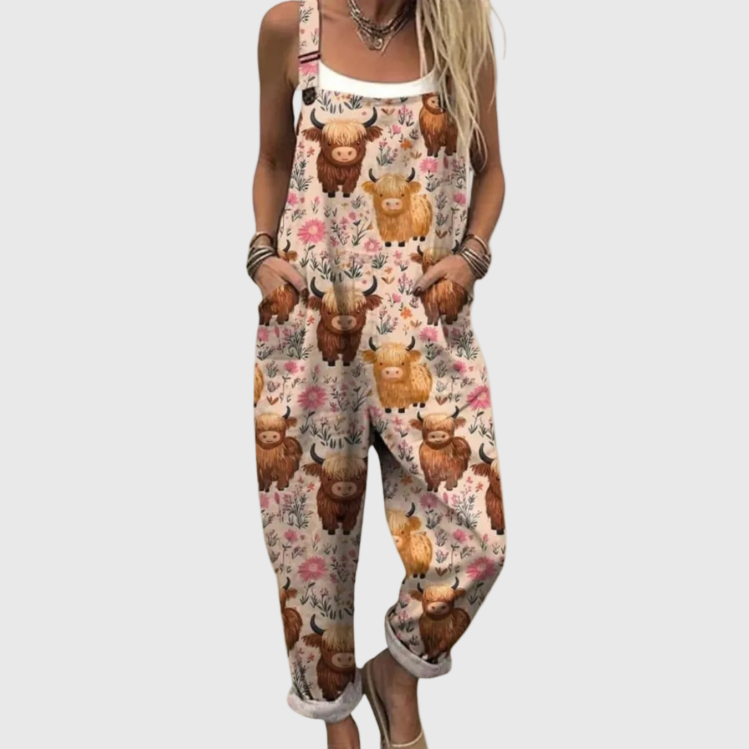 Bernarda | Peto marrón estampado