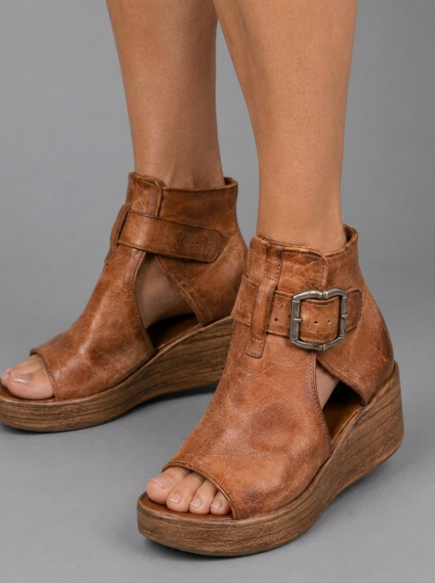 Patrizia | Sandalias con cuña tejida artesanalmente