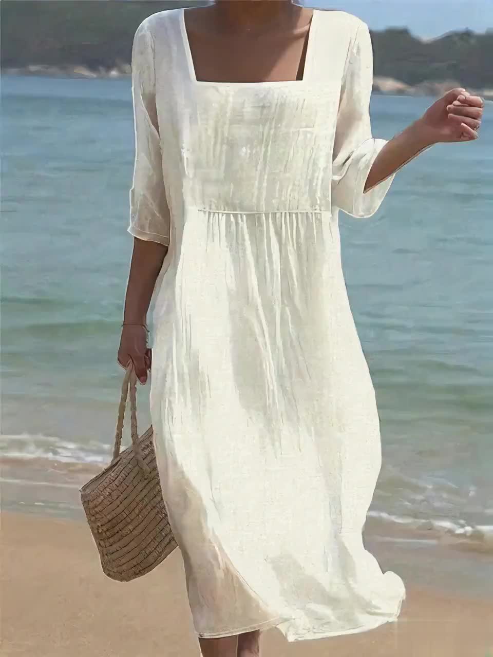 Vestido casual con estampado floral para mujer