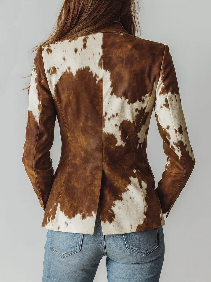 Manuela | Blazer con estampado animal vintage