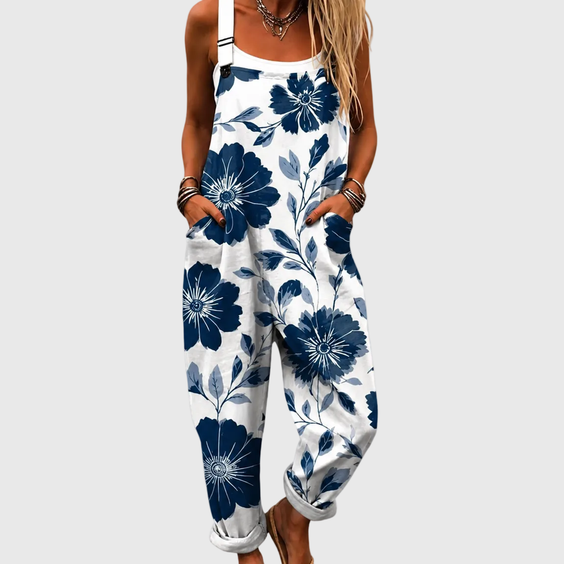 Lucia | Peto floral índigo