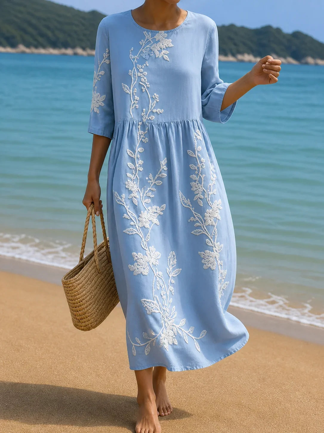Vestido casual con estampado floral para mujer