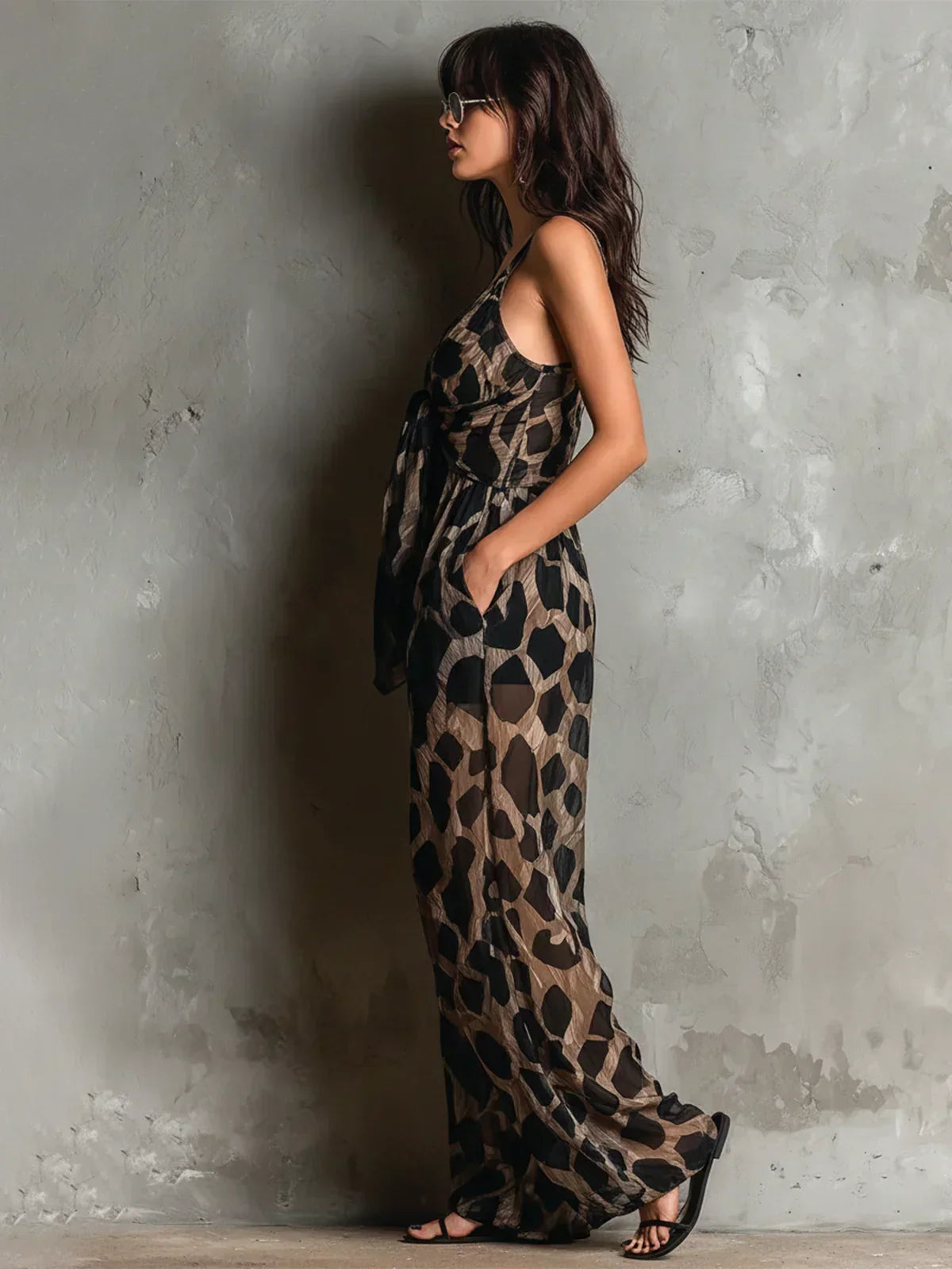 Claudia | Mono con estampado de leopardo