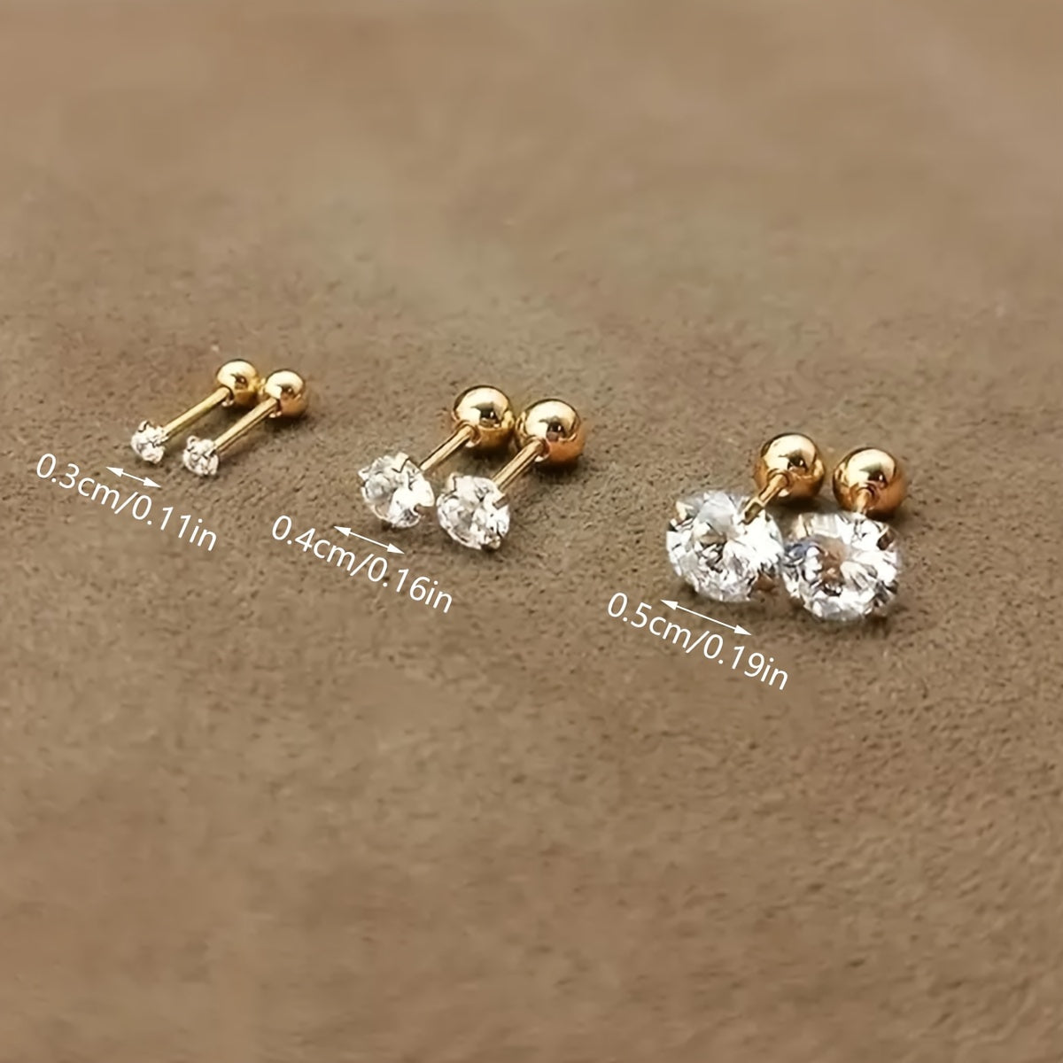 Aurelia | Conjunto de tres pares de pendientes con circonitas
