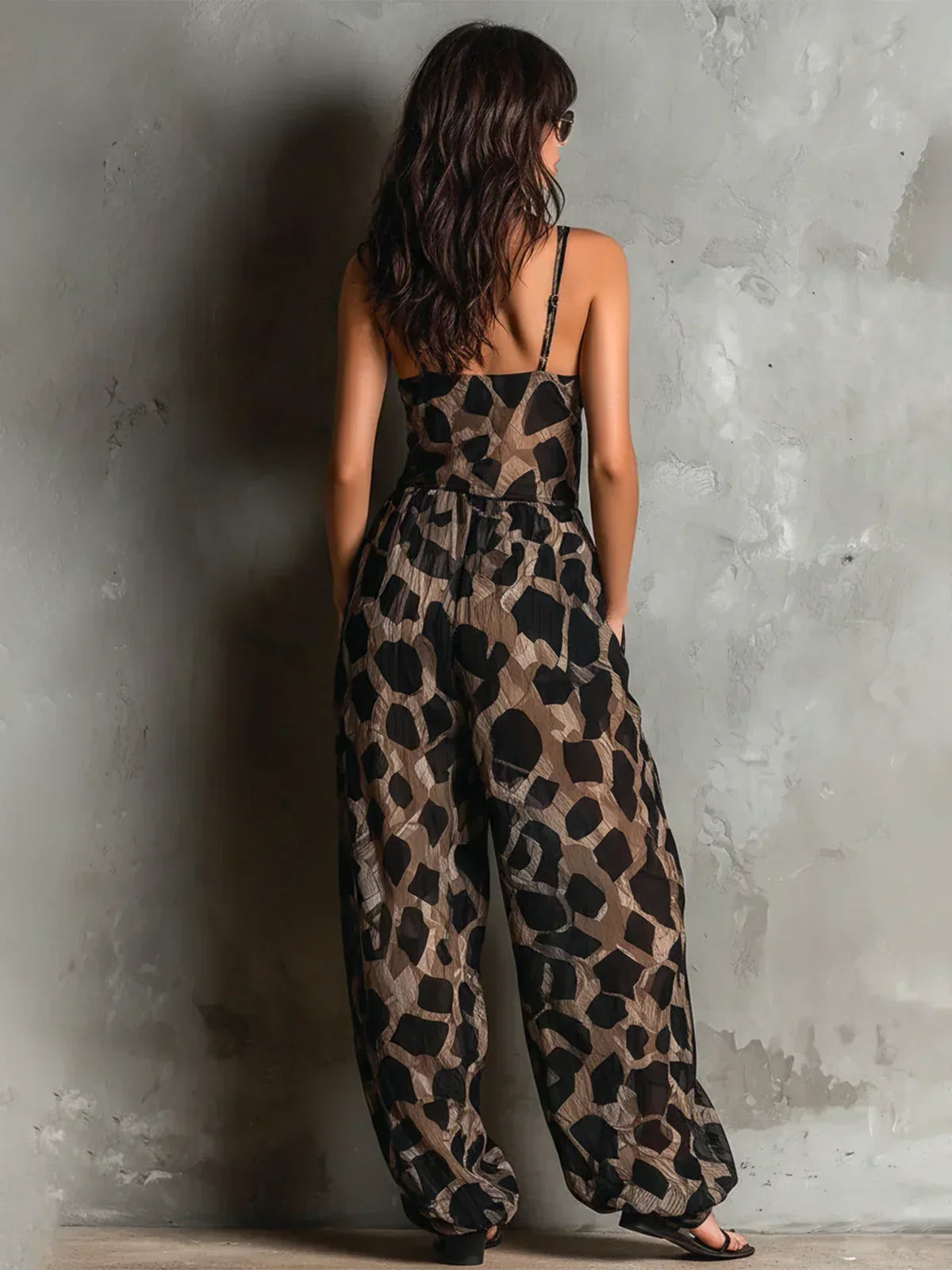 Claudia | Mono con estampado de leopardo