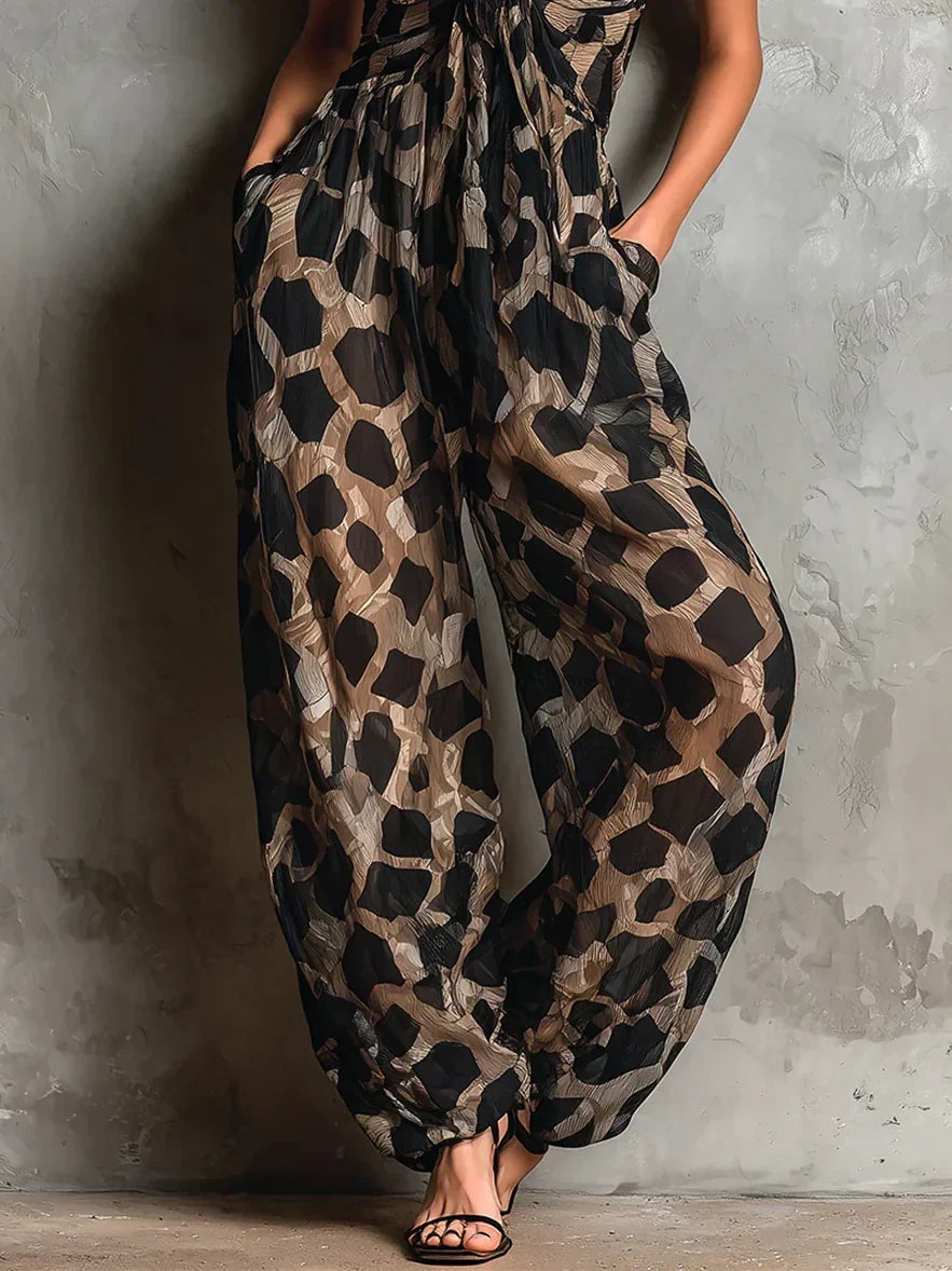 Claudia | Mono con estampado de leopardo