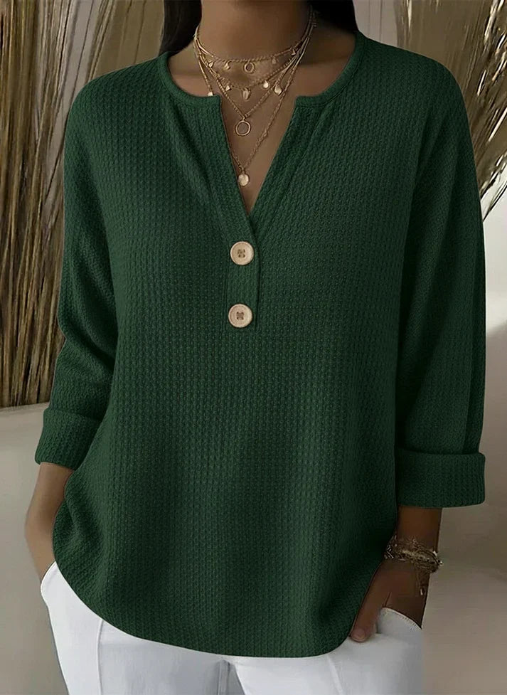 Amabile | Jersey henley en relieve con botones