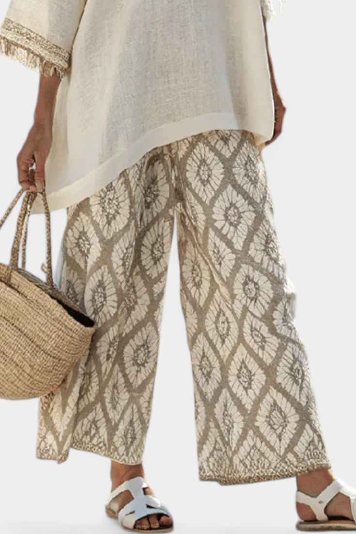 Alverra | Conjunto de conjunto sofisticado de top y pantalón casual
