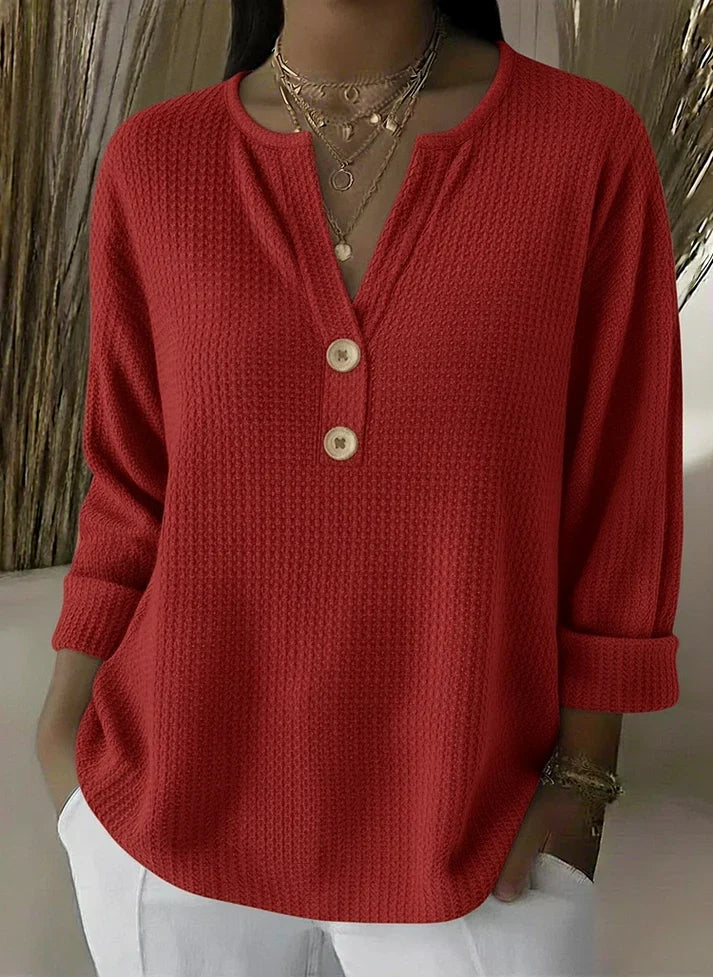 Amabile | Jersey henley en relieve con botones