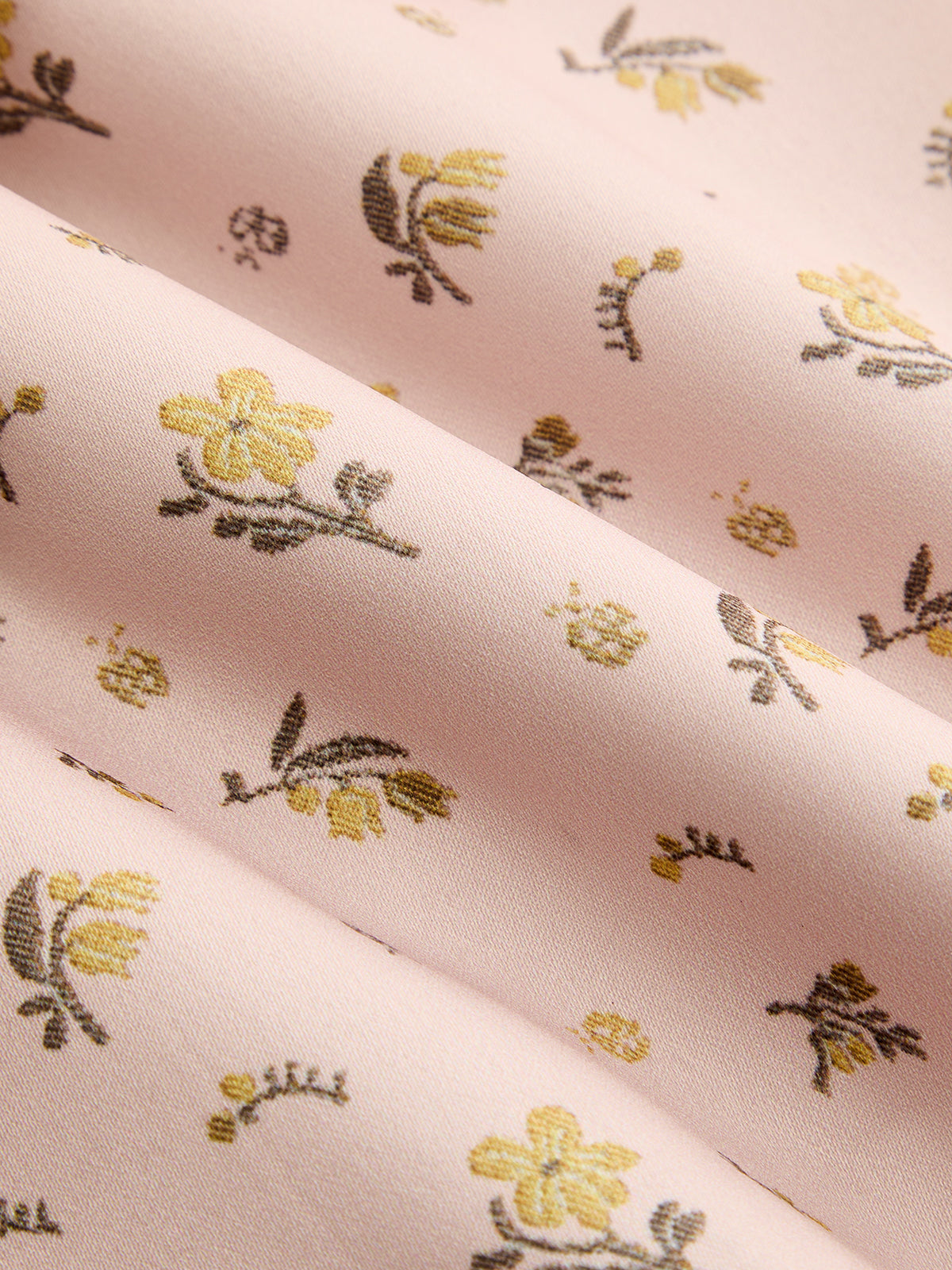 Chaqueta Napoleón con cuello mao y estampado floral discreto