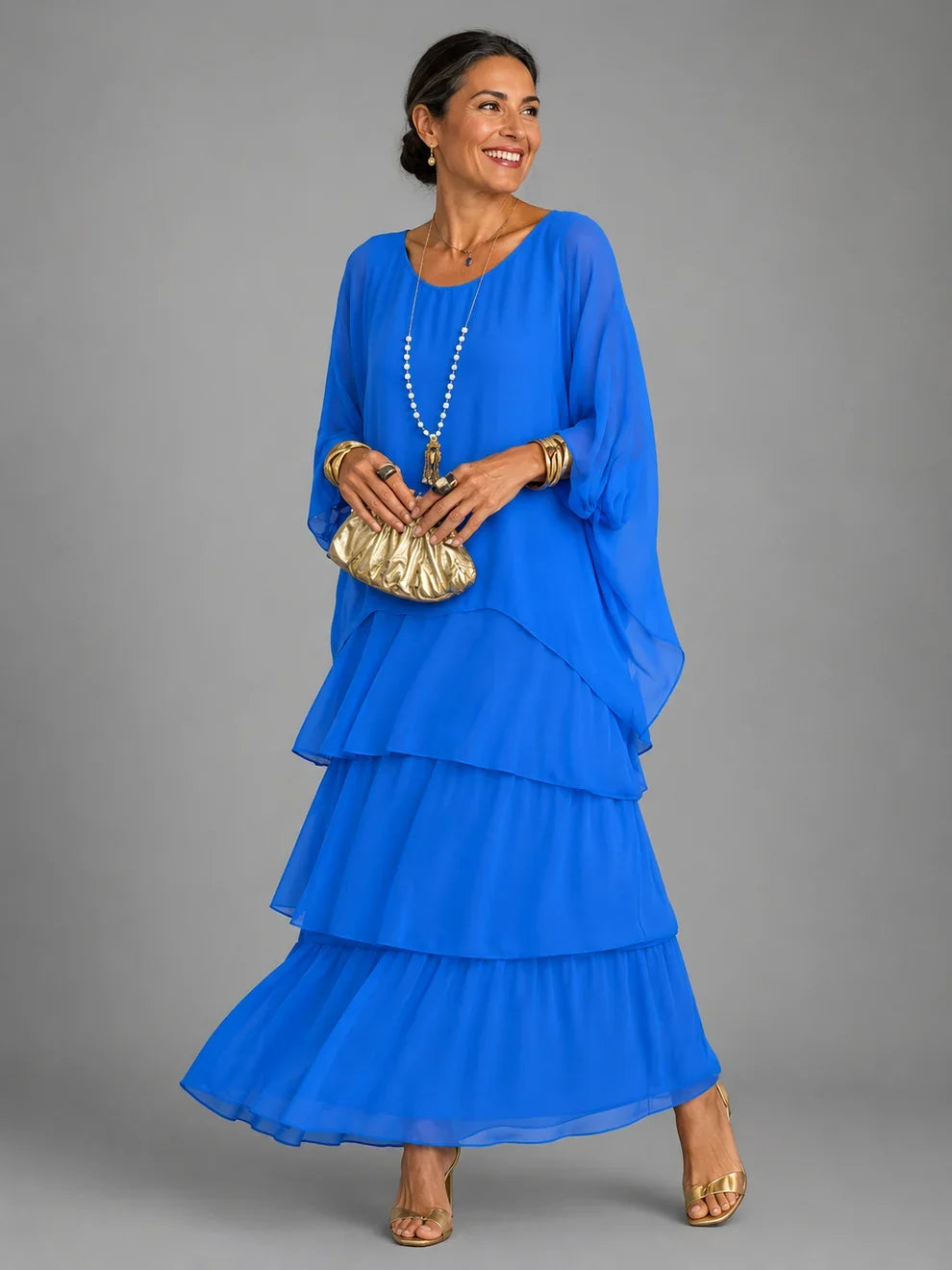 Ornella | Conjunto de blusa y falda con volantes
