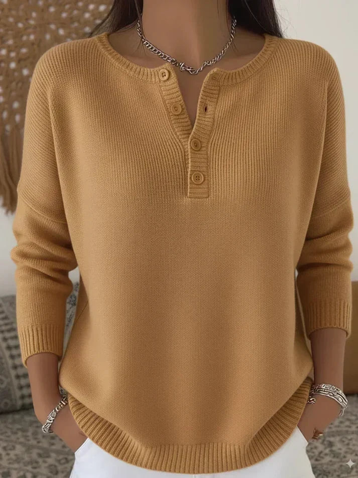 Helena | Jersey de punto con botones henley