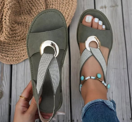 Ilenia | Sandalias con bandas cruzadas y plantilla acolchada