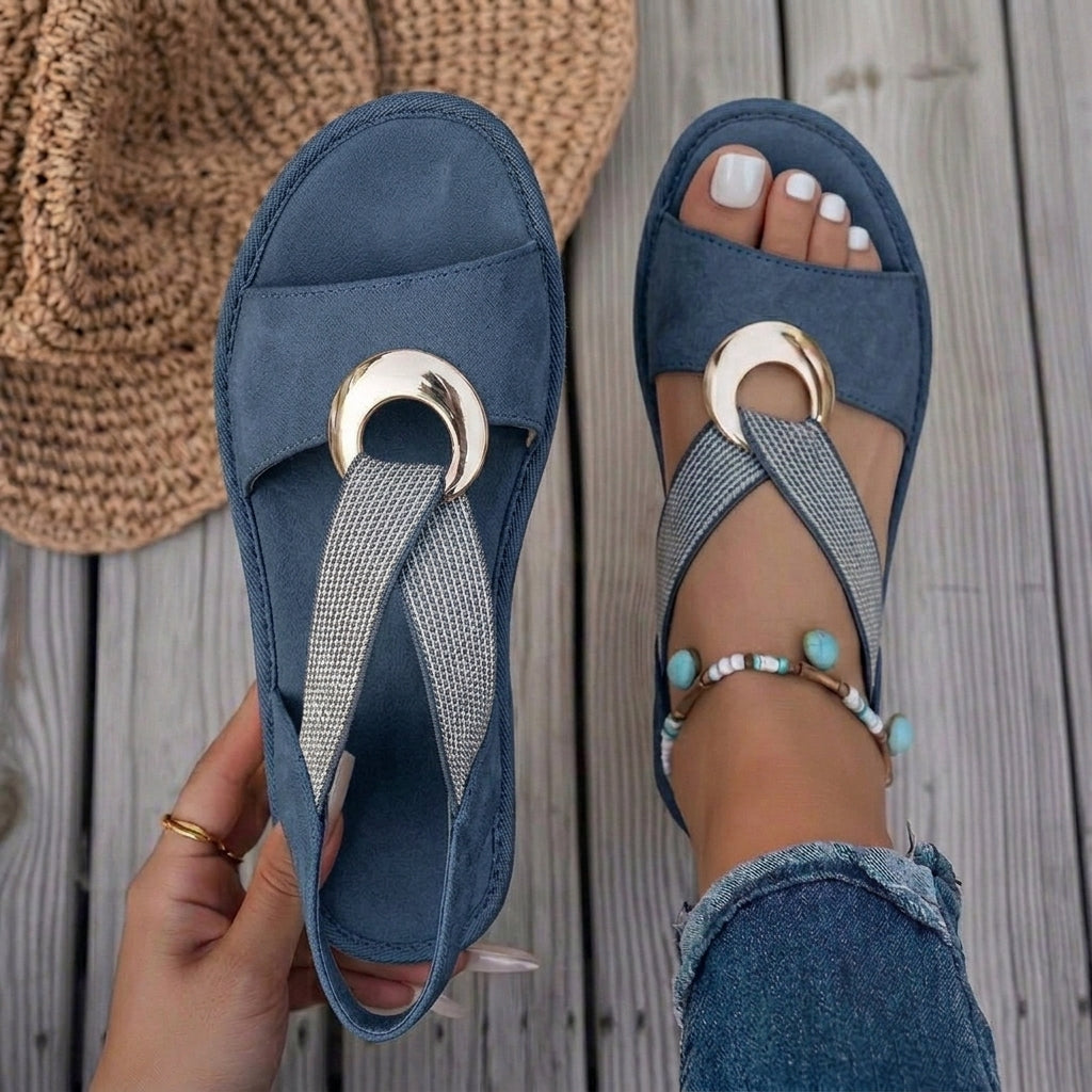 Ilenia | Sandalias con bandas cruzadas y plantilla acolchada