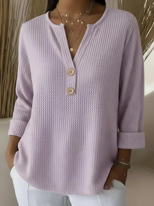 Amabile | Jersey henley en relieve con botones