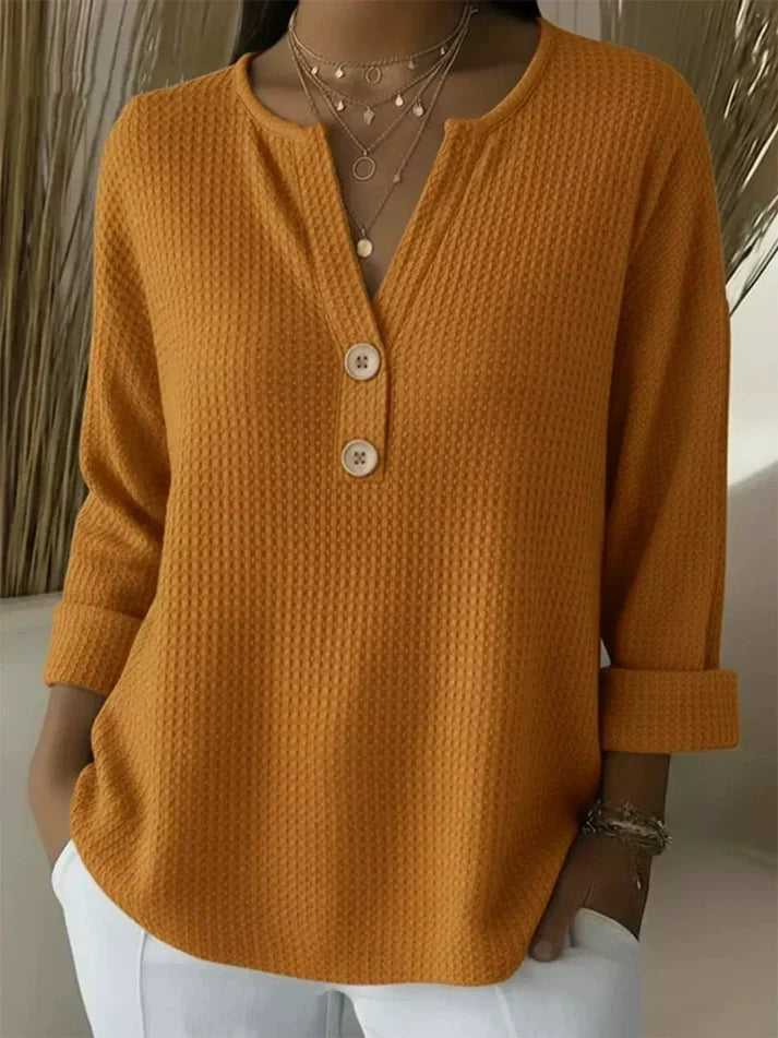 Amabile | Jersey henley en relieve con botones