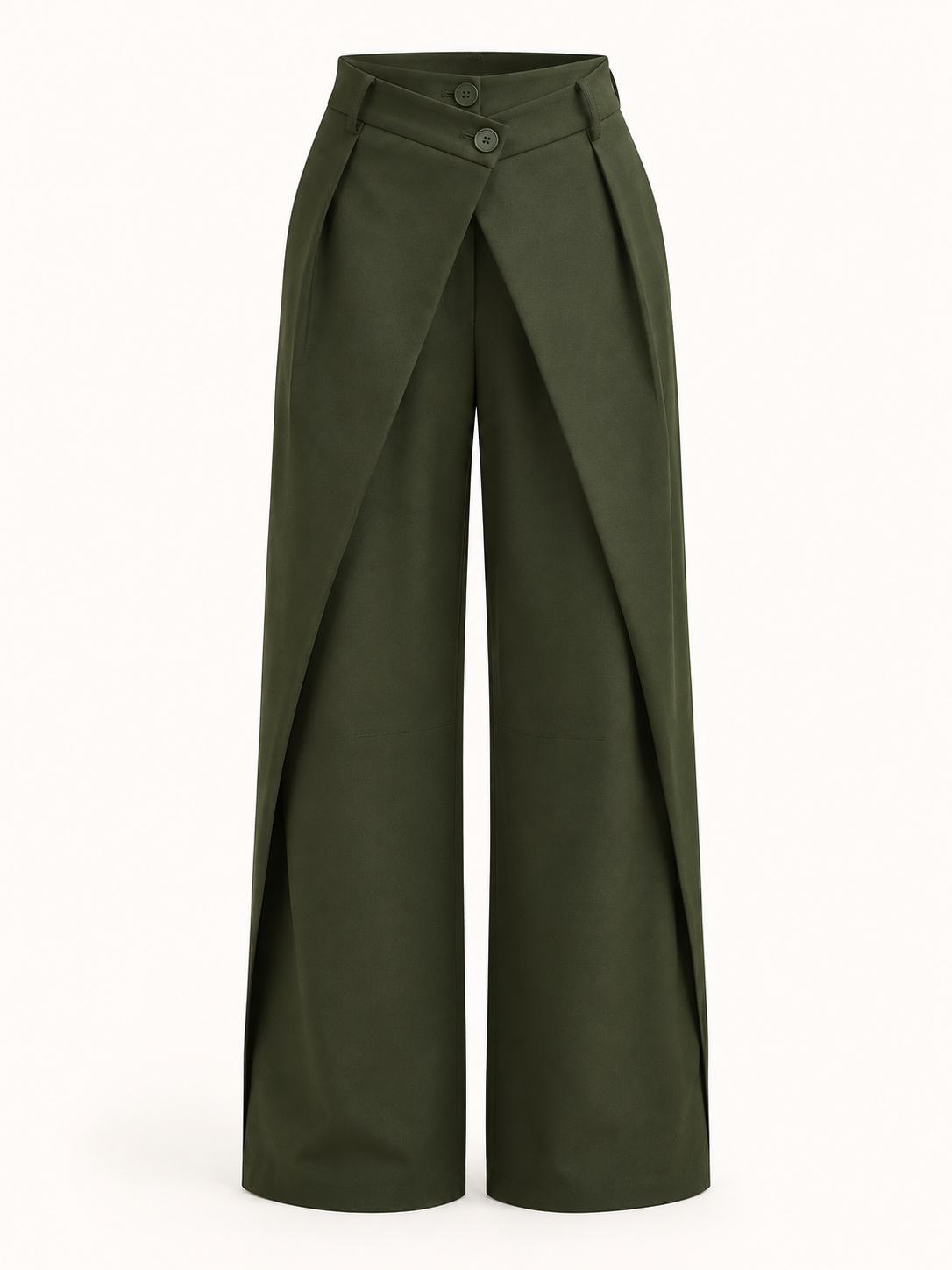 Pantalones Olivia de corte ancho con cruzado en la cintura