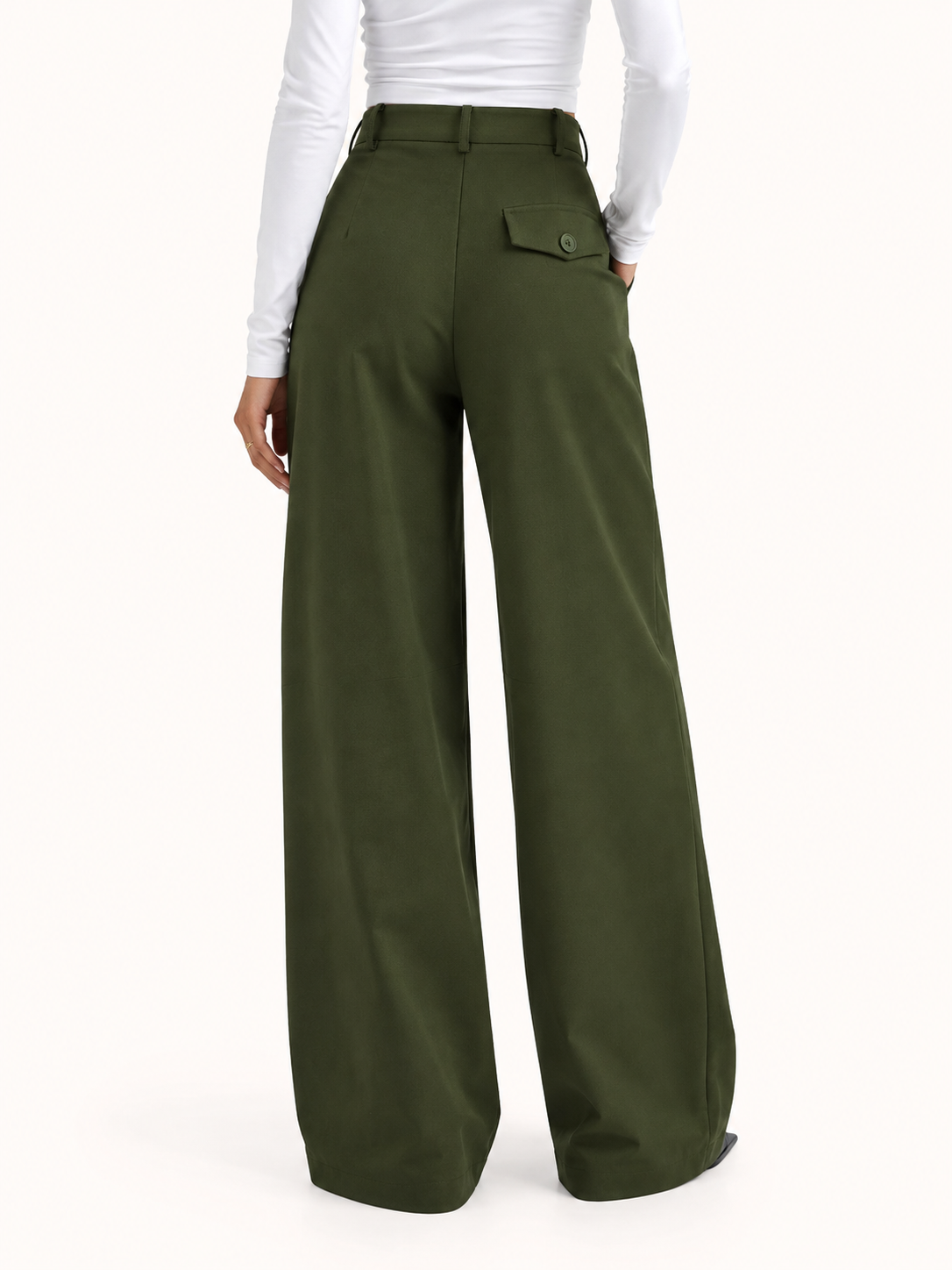 Pantalones Olivia de corte ancho con cruzado en la cintura