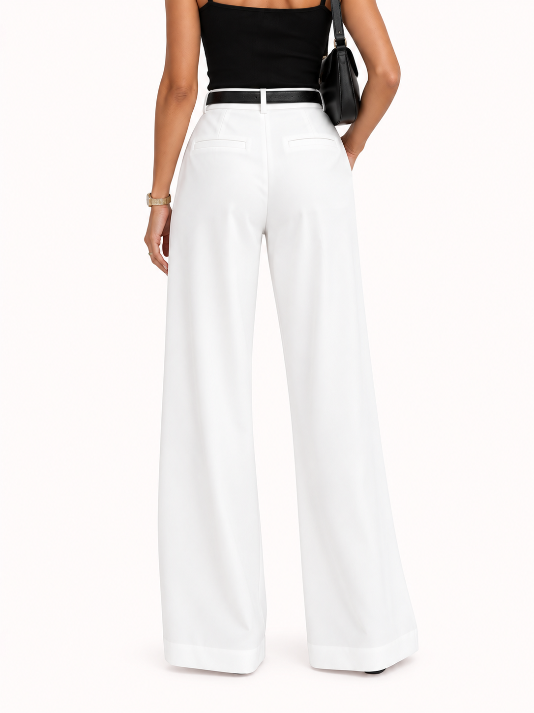 Pantalones Jimena de corte ancho lisos