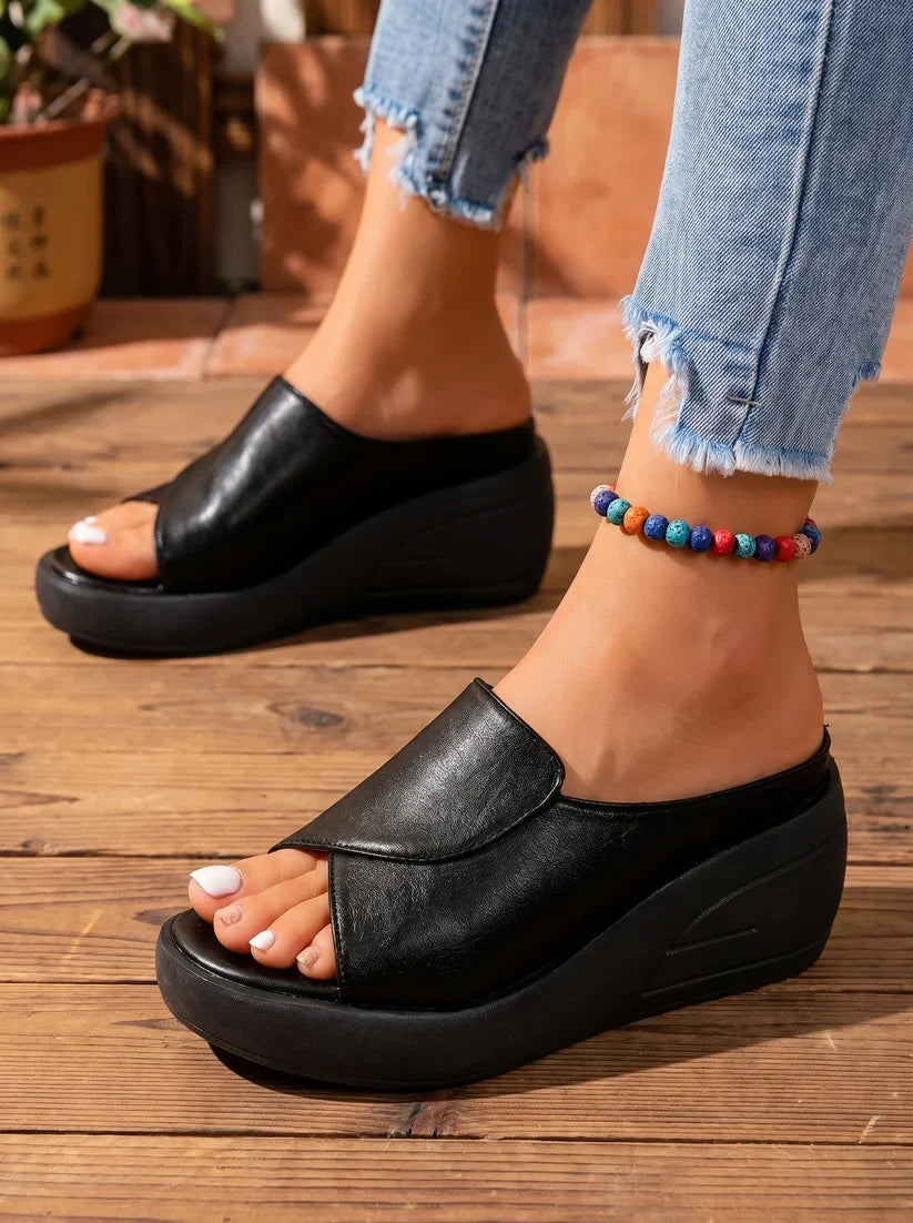 Celine | Sandalias ortopédicas con cuña sin cordones