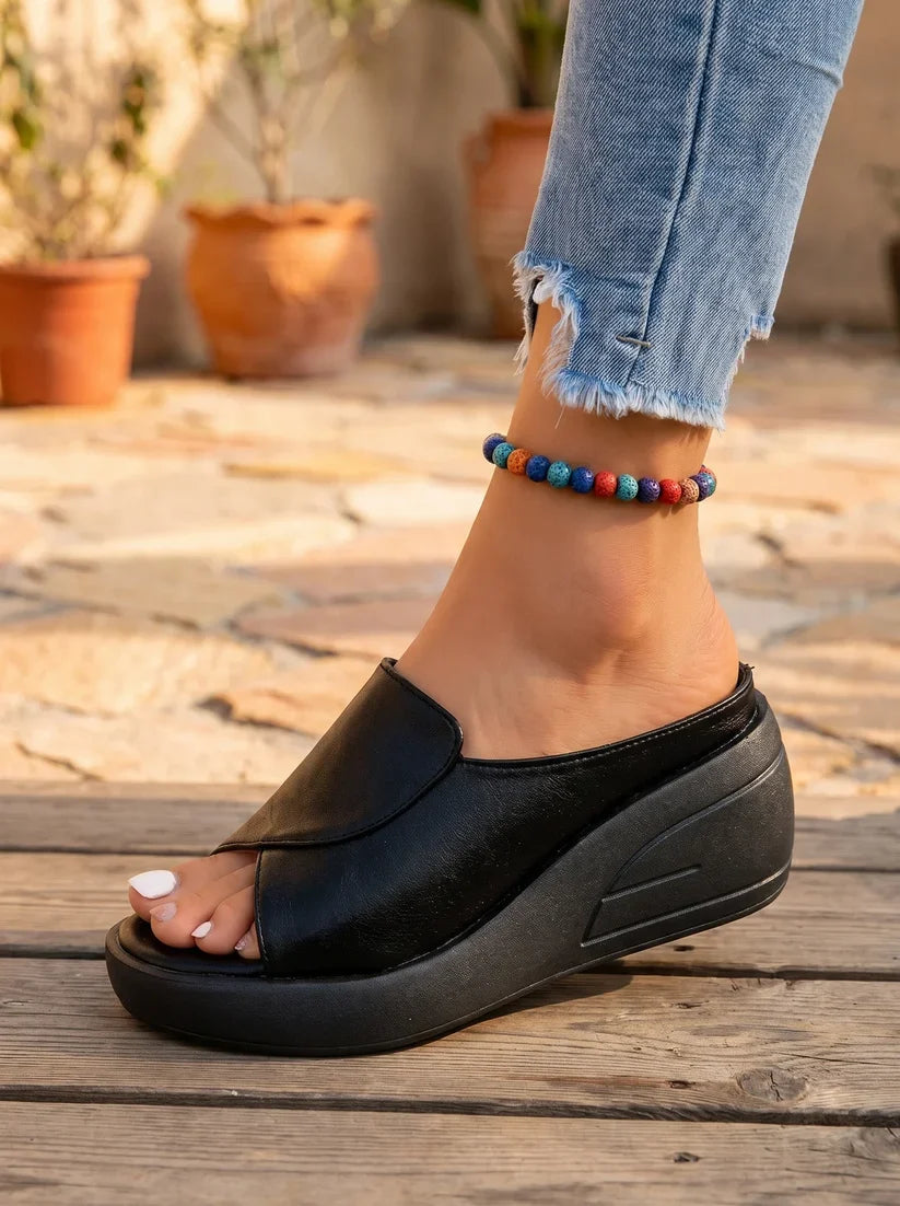 Celine | Sandalias ortopédicas con cuña sin cordones