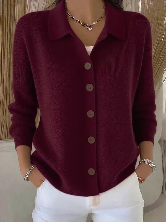Graziana | Cárdigan de punto con cuello y botones