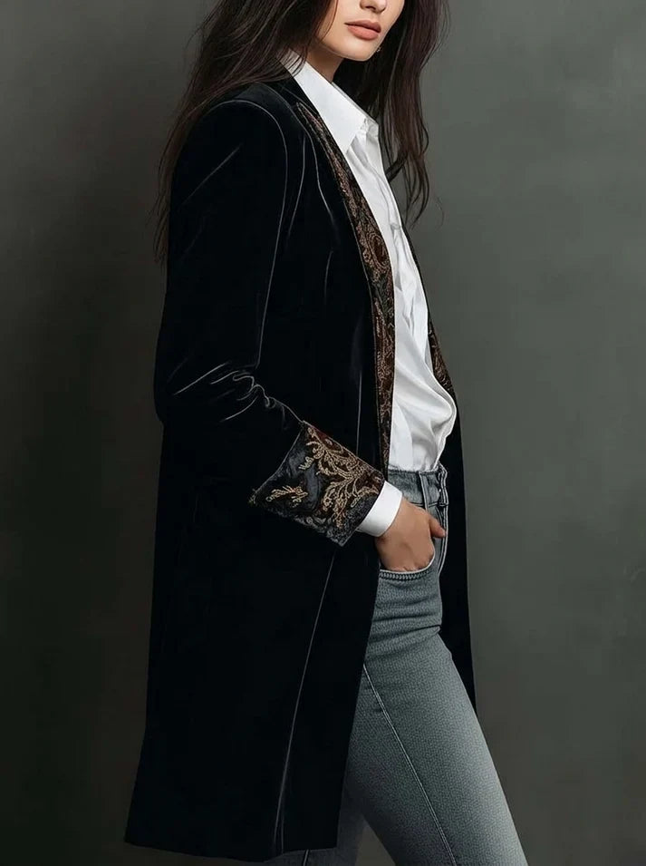 Marta | Blazer entallada con estampado barroco