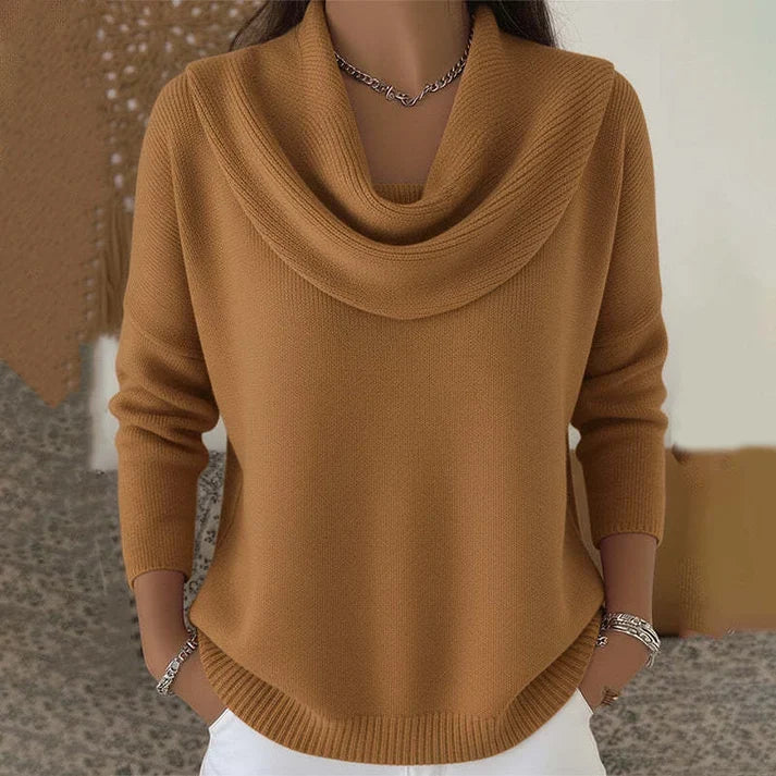 Julia | Jersey con cuello drapeado