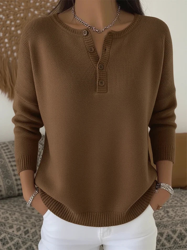 Helena | Jersey de punto con botones henley