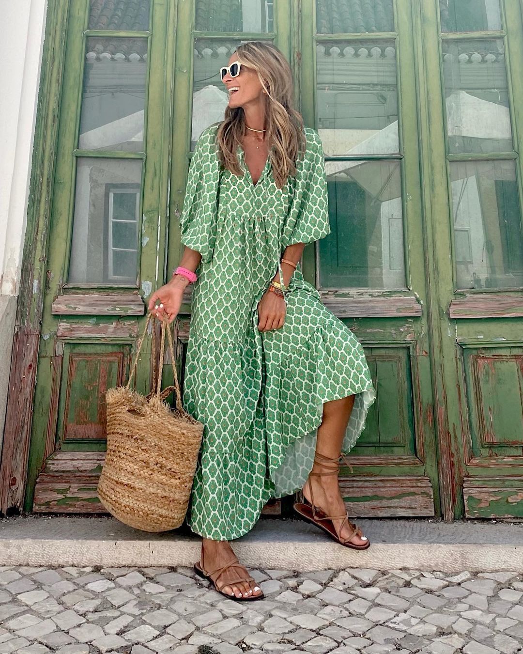Ausonia | Vestido bohemio con escote en pico