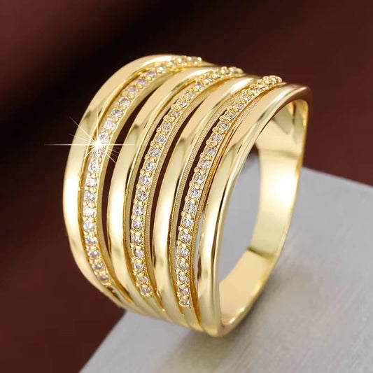 One | Anillo minimalista multicapa
