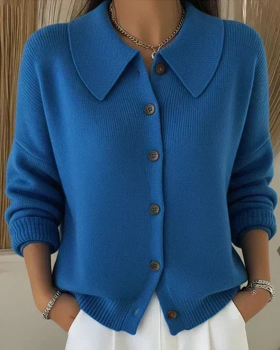 Marisa | Cárdigan de punto con cuello camisero