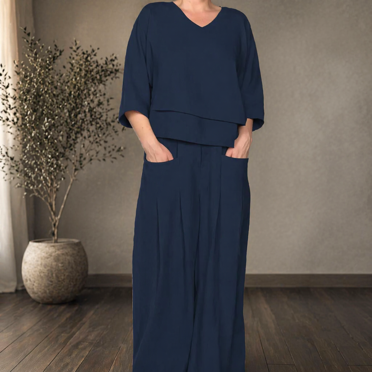 Clara | Conjunto minimalista de dos piezas holgadas