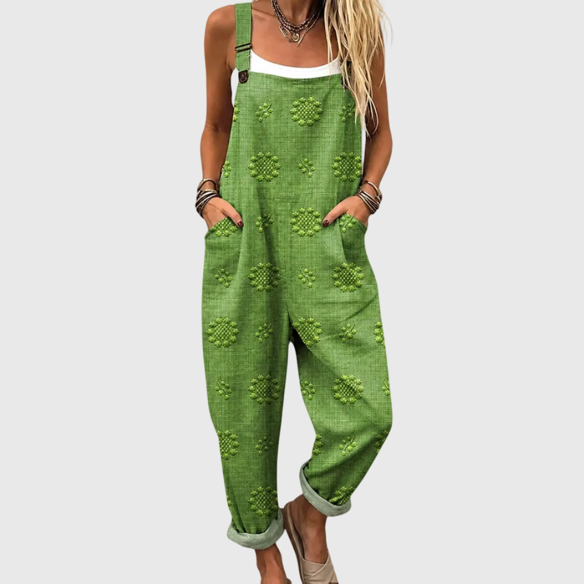 Trinidad | Peto verde estampado