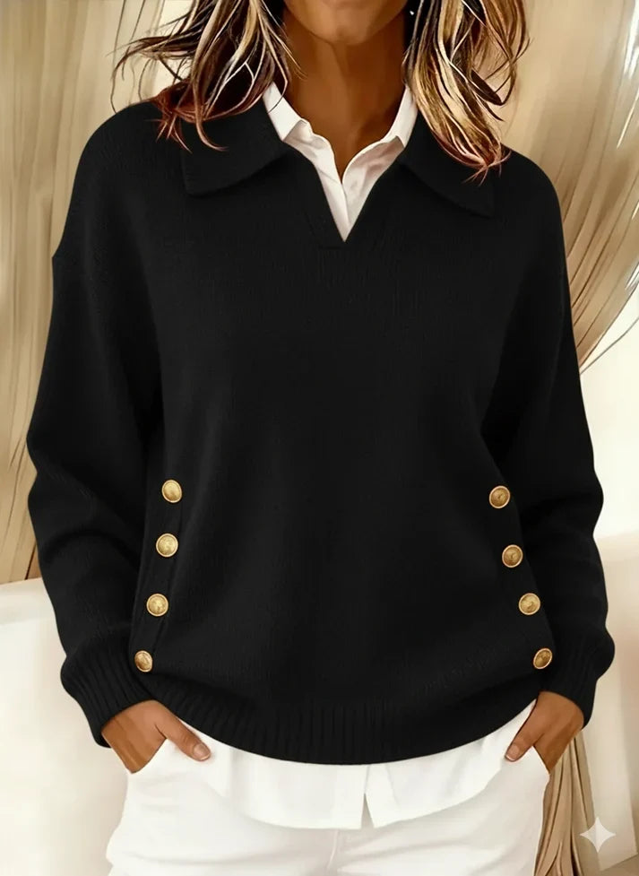 Antonietta | Jersey con cuello polo y botones