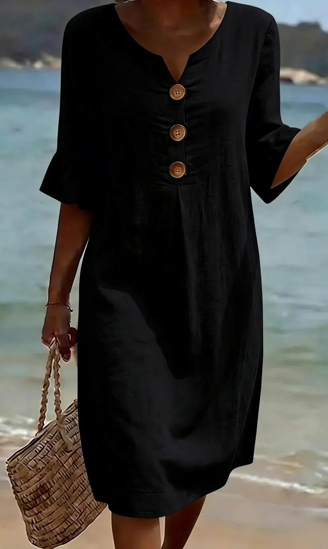 Vestido casual con estampado floral para mujer