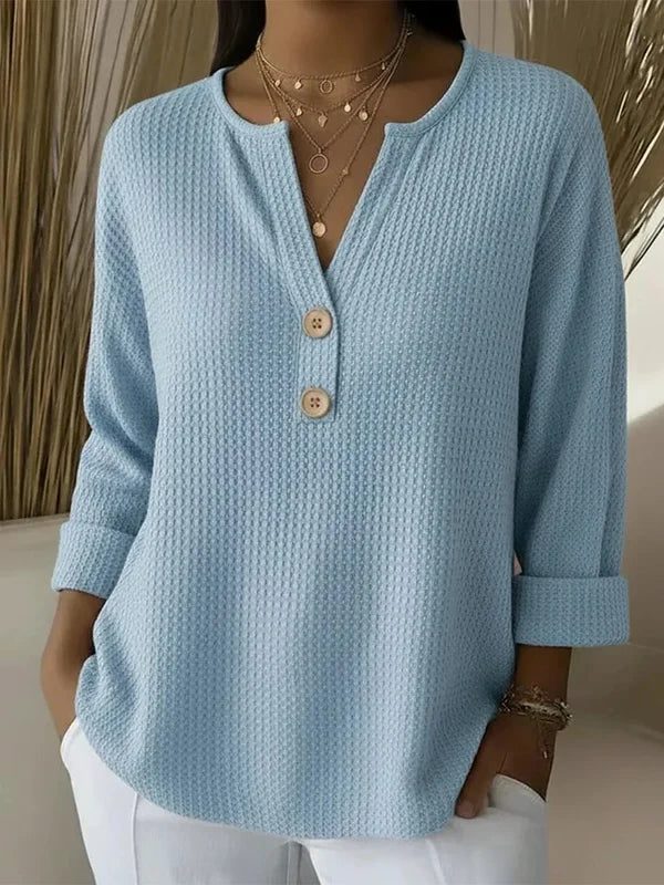 Amabile | Jersey henley en relieve con botones