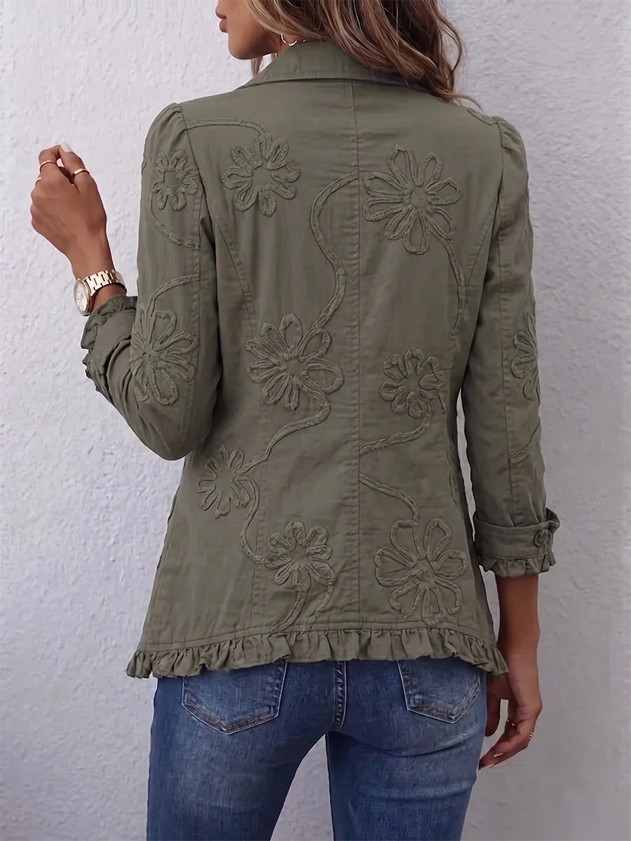 Antonella | Chaqueta bordada con volantes