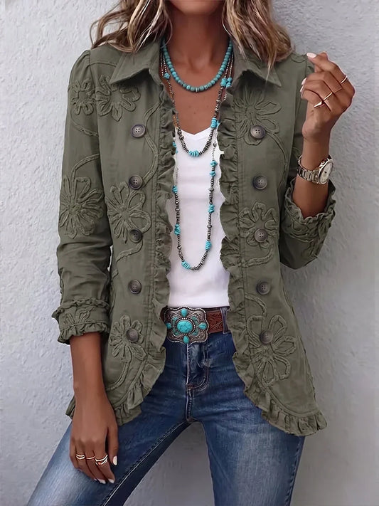 Antonella | Chaqueta bordada con volantes