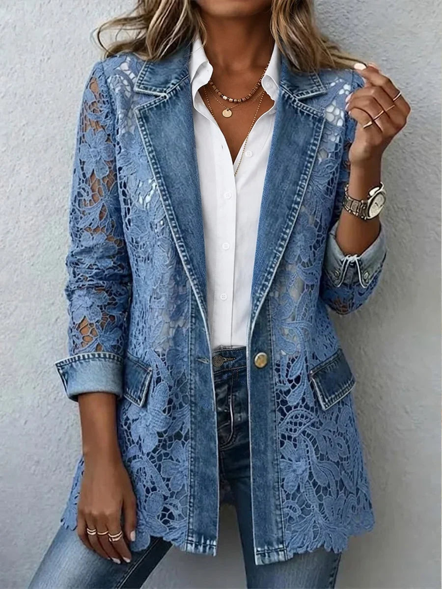 Luisa | Blazer con encaje floral